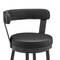 Armen Living Bryant 30" Bar Height Swivel Bar Stool in Black Finish and Black Faux Leather LCBYBABLBL30 - alternate 4